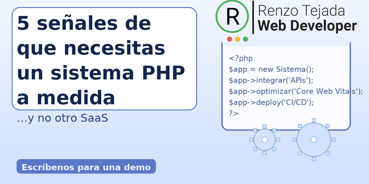 5 señales de que necesitas un sistema PHP a medida