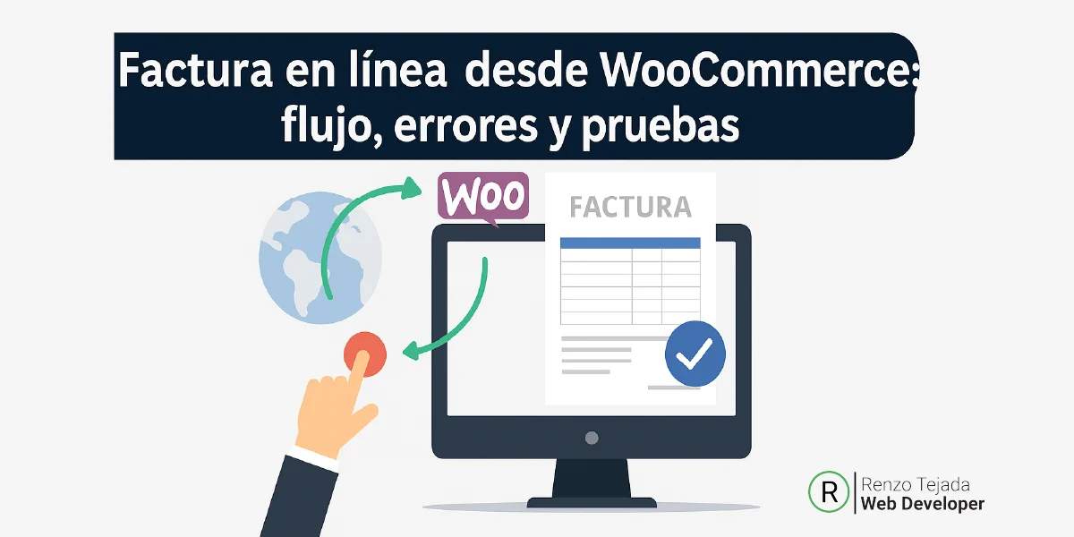 Factura en línea desde WooCommerce flujo, errores y pruebas